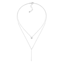 Silpada 'London Decker' Cz Layered Necklace in Sterling Silver