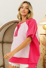 Loop Terry Block Knit Top