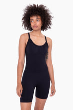 Sleeveless Micro-Ribbed Unitard-Black