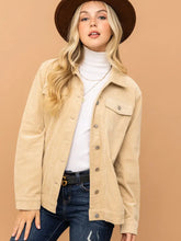 Multi Pattern Crochet Back Corduroy Jacket